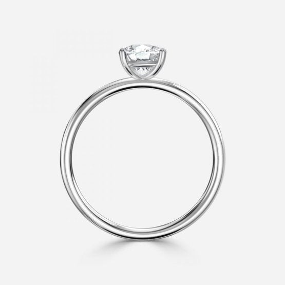 Bdaya Cushion Solitaire Engagement Ring 14K / 18K Solid Gold