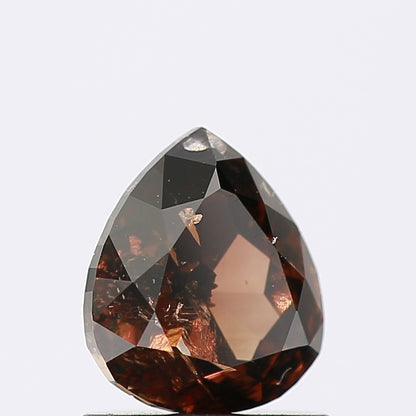 0.95 Carat Pear Shape Fancy Cognac Rose Cut Natural Diamond SDM1190