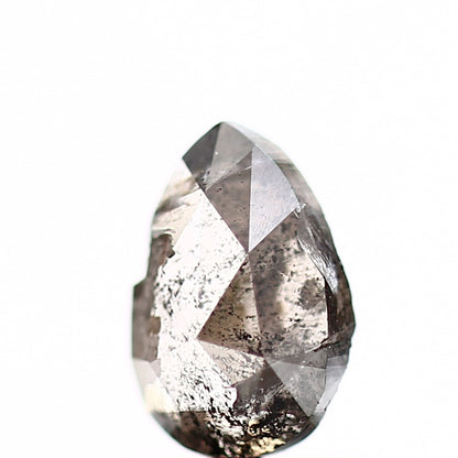 0.76 Carat Natural Pear Rosecut Salt and Pepper Diamond SDM76