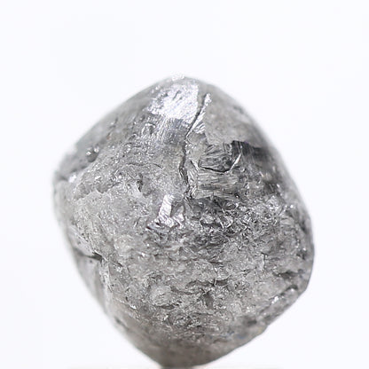 2.45 Carat Fancy Gray Octahedron Raw Rough Natural Diamond 7.50 MM - Blackdiamond