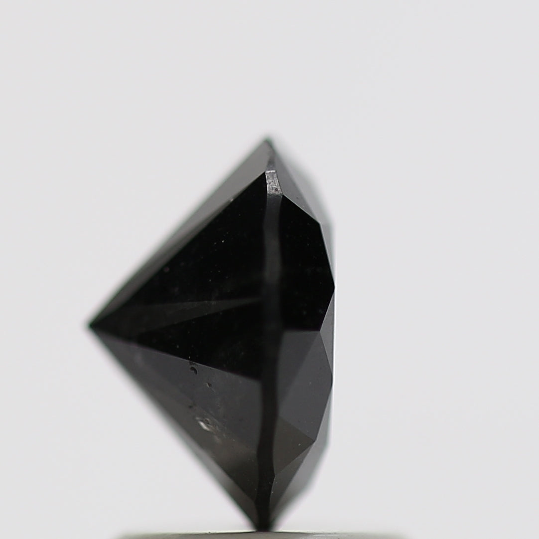 1.69 Carat Fancy Black Round Brilliant Diamond GIA Certified