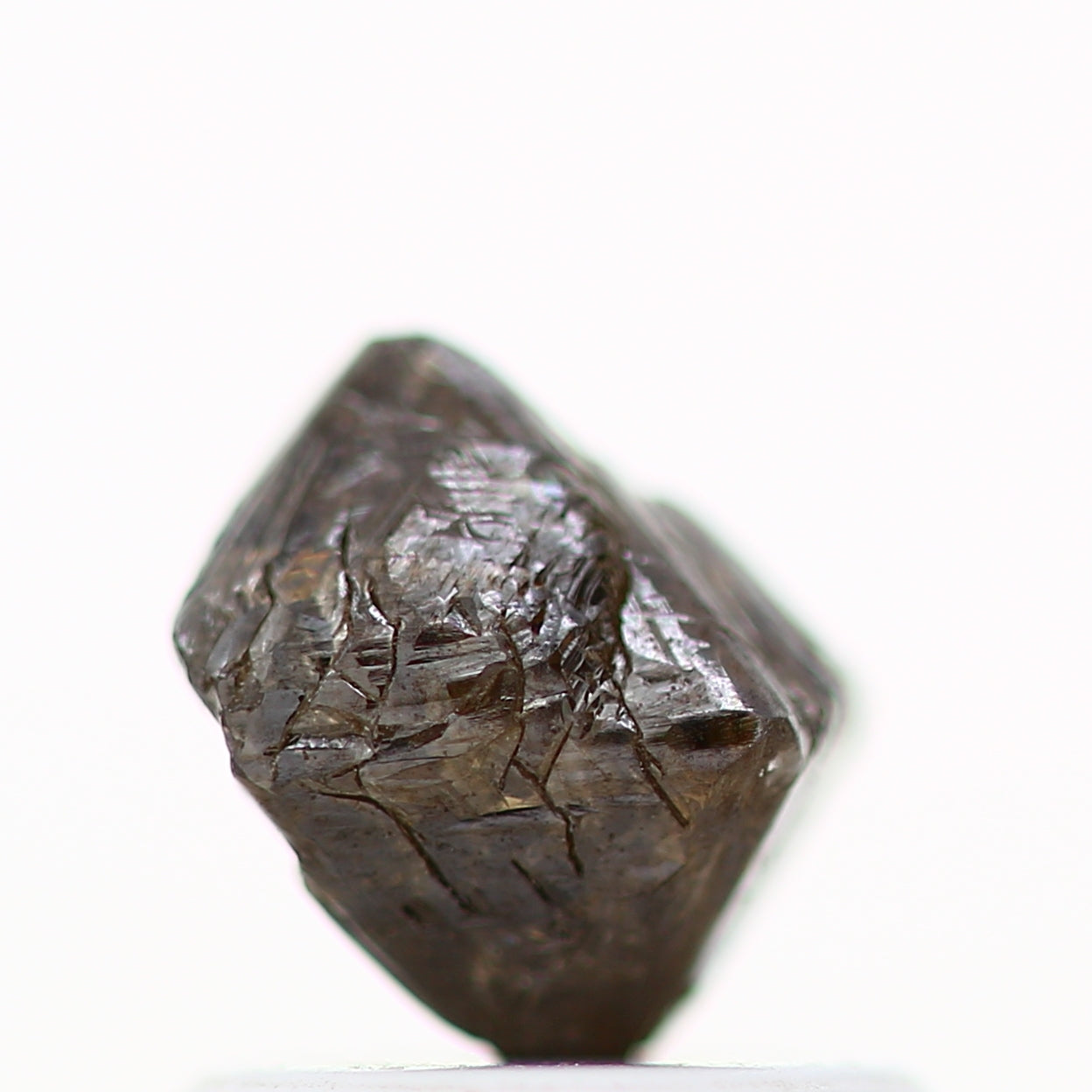 1.06 Carat Chocolate Brown Octahedron Raw Natural Rough Diamond 6 MM - Blackdiamond