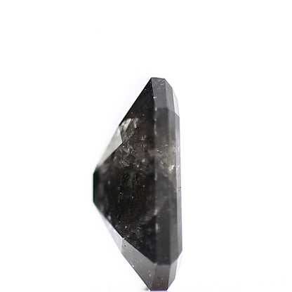 0.81 Carat 6.42 MM Natural Fancy Black Emerald Salt and Pepper Diamond - Blackdiamond