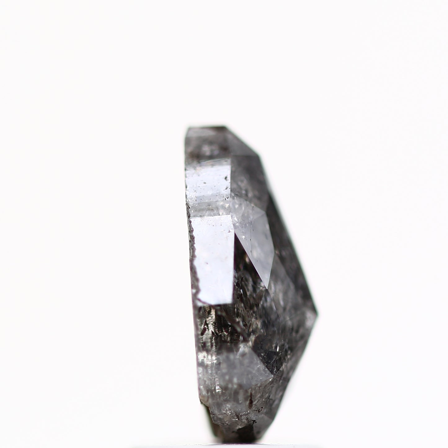 1.77 Carat Fancy Gray Pear Rose Cut Natural Loose Diamond