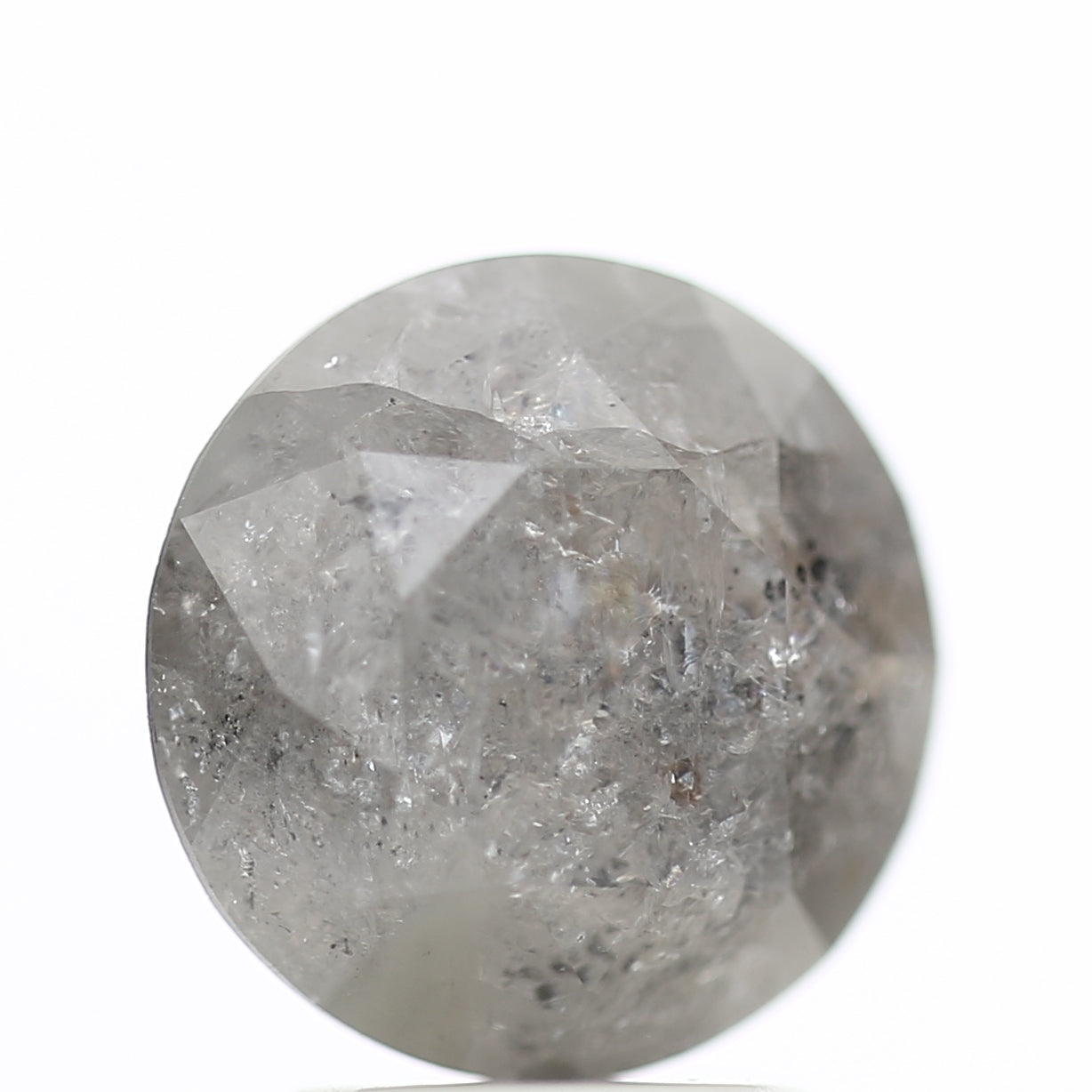 3 Carat Round Salt & Pepper Diamond Natural Gray Loose Diamond 8.94 MM