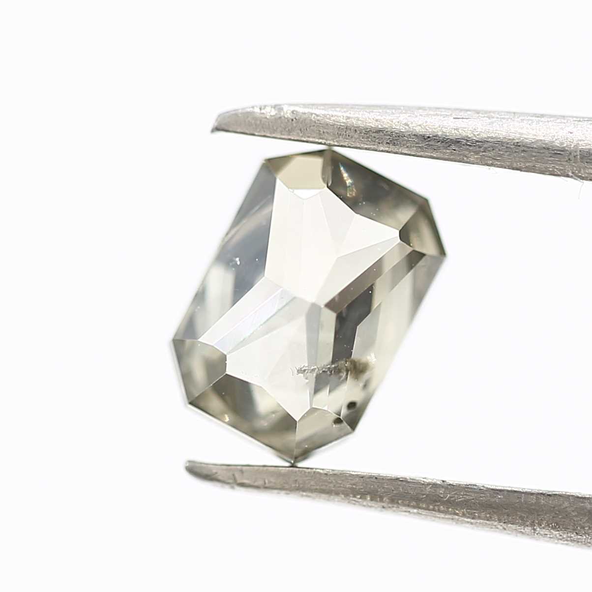 1.03 Carat 6.75 MM Fancy Gray Radiant Cut Natural Loose Diamond - Blackdiamond