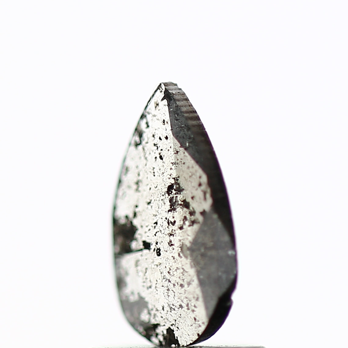 0.48 Carat Natural Pear Slice Gray Salt and Pepper Diamond SDM238