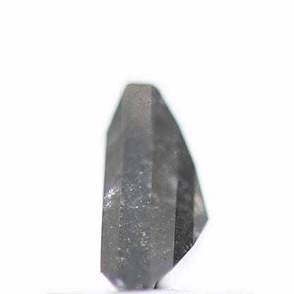 0.45 Carat 6.52 MM Natural Fancy Gray Triangle Salt and Pepper Diamond - Blackdiamond