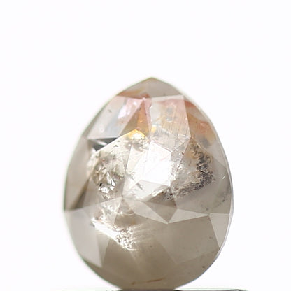 0.51 Carat Natural Pear Rose Cut Salt and Pepper Diamond SDM334