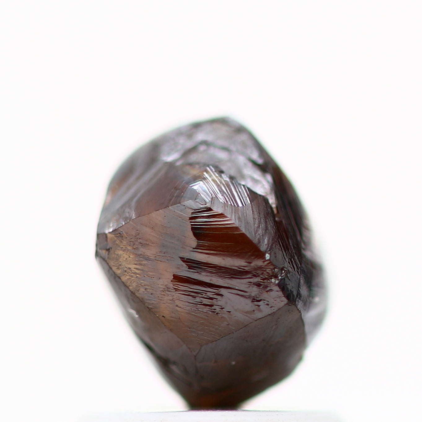 1.38 Carat Natural Fancy Cognac Brown Crystal Rough Diamond 6.35 MM - Blackdiamond