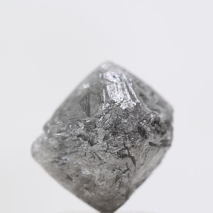 2.81 Carat Fancy Gray Octahedron Rough Natural Diamond 7.20 MM - Blackdiamond