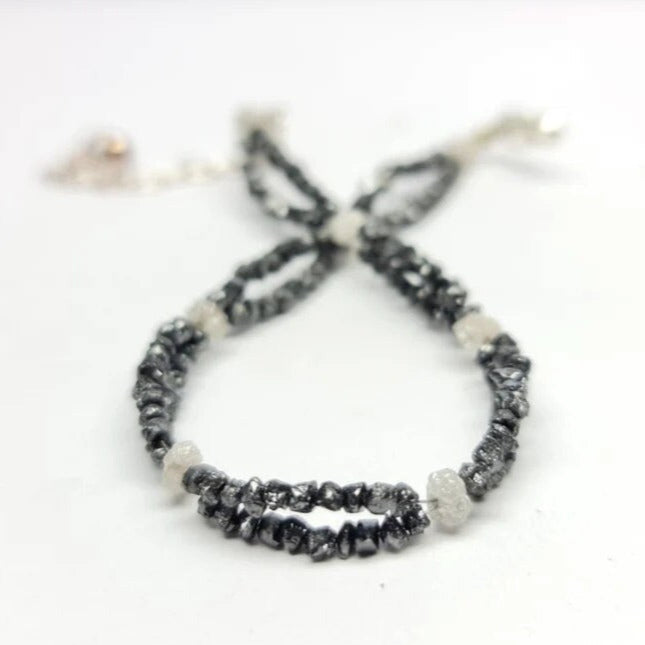 black diamond beads uncut