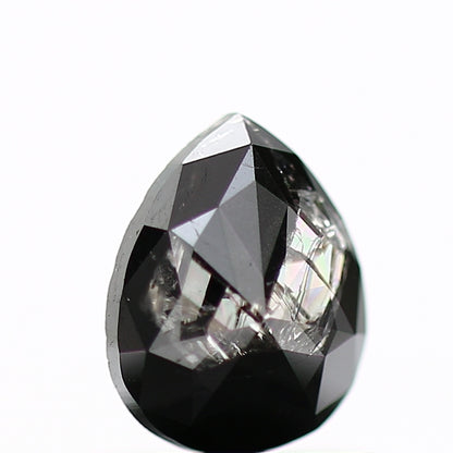 0.51 Carat Natural Pear Rustic Black Rose Cut Diamond SDM385