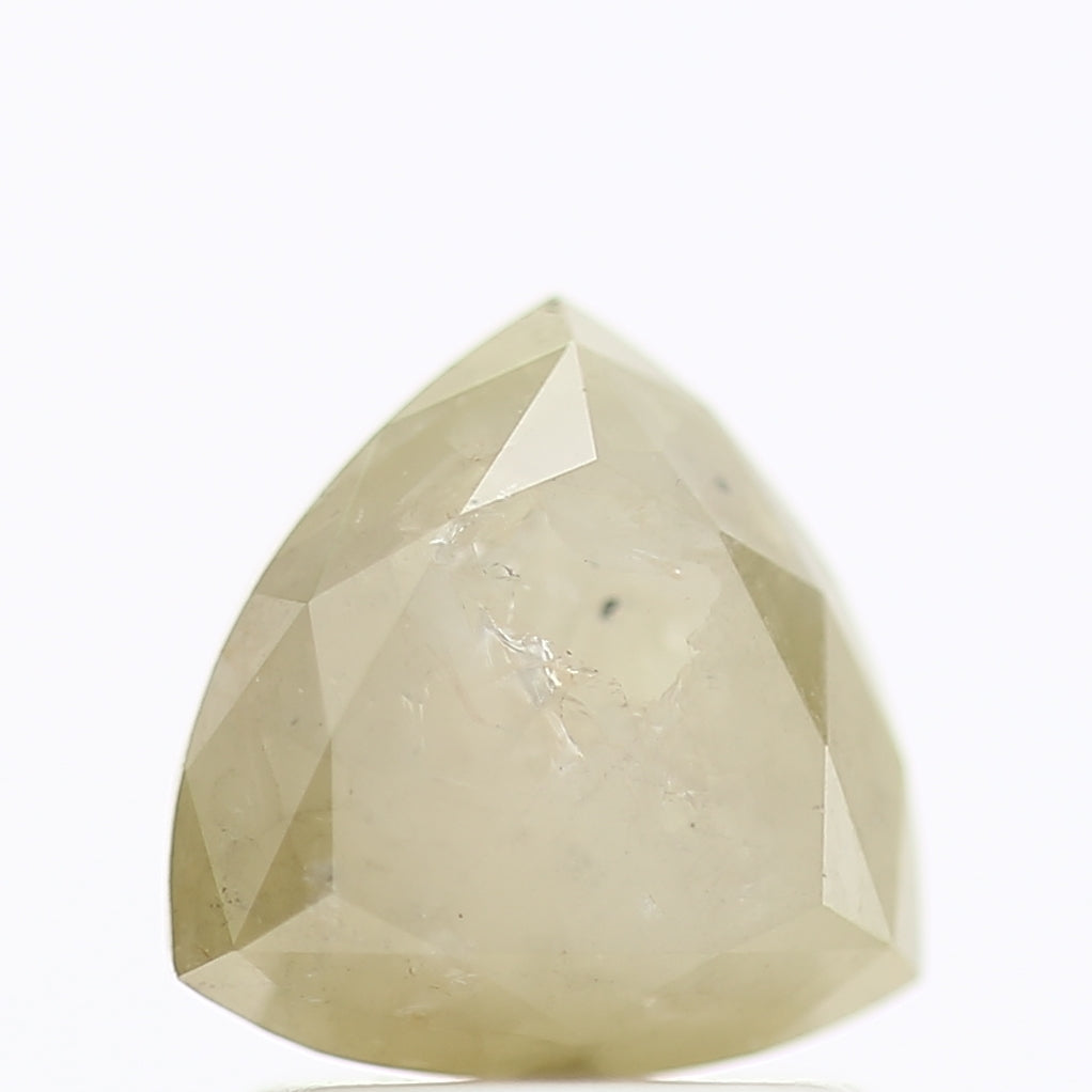 1.54 Carat Natural Trillion Cut Gray Salt And Pepper Diamond 6.99 MM