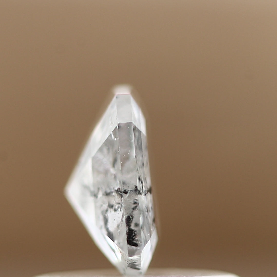 0.46 Carat 4.95 MM Natural Icy Gray Emerald Cut Loose Diamond - Blackdiamond