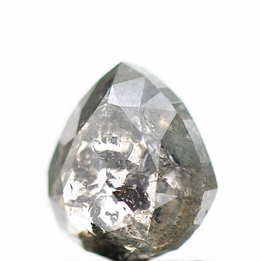 1.08 Carat Pear For Salt And Pepper Diamond Engagement Ring