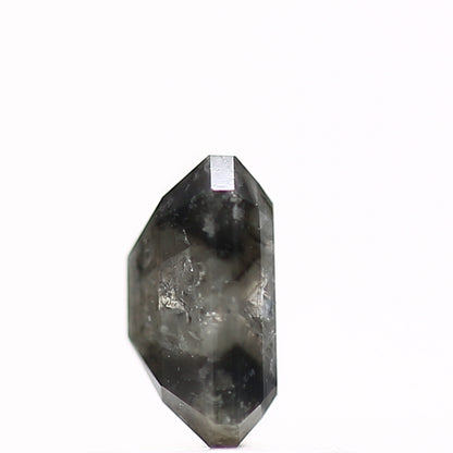 0.75 Carat 5.93 MM Natural Gray Emerald Salt and Pepper Diamond - Blackdiamond