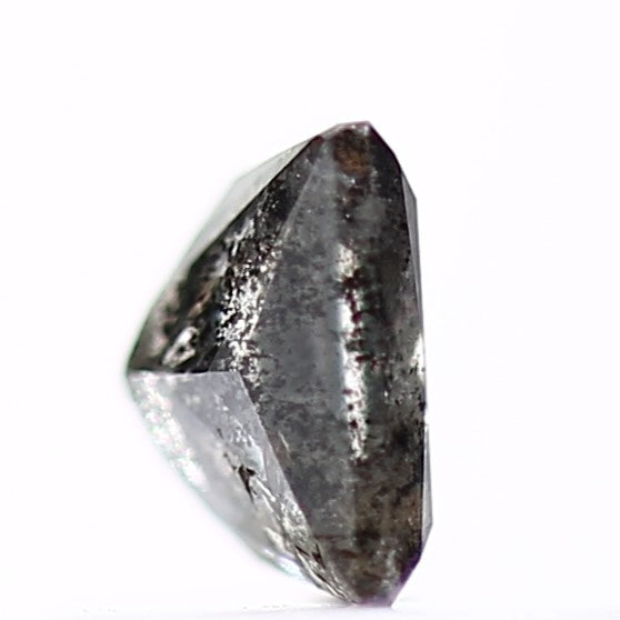 0.41 tcw 4.1 MM Natural Fancy Gray Black Princess Salt Pepper Diamond - Blackdiamond