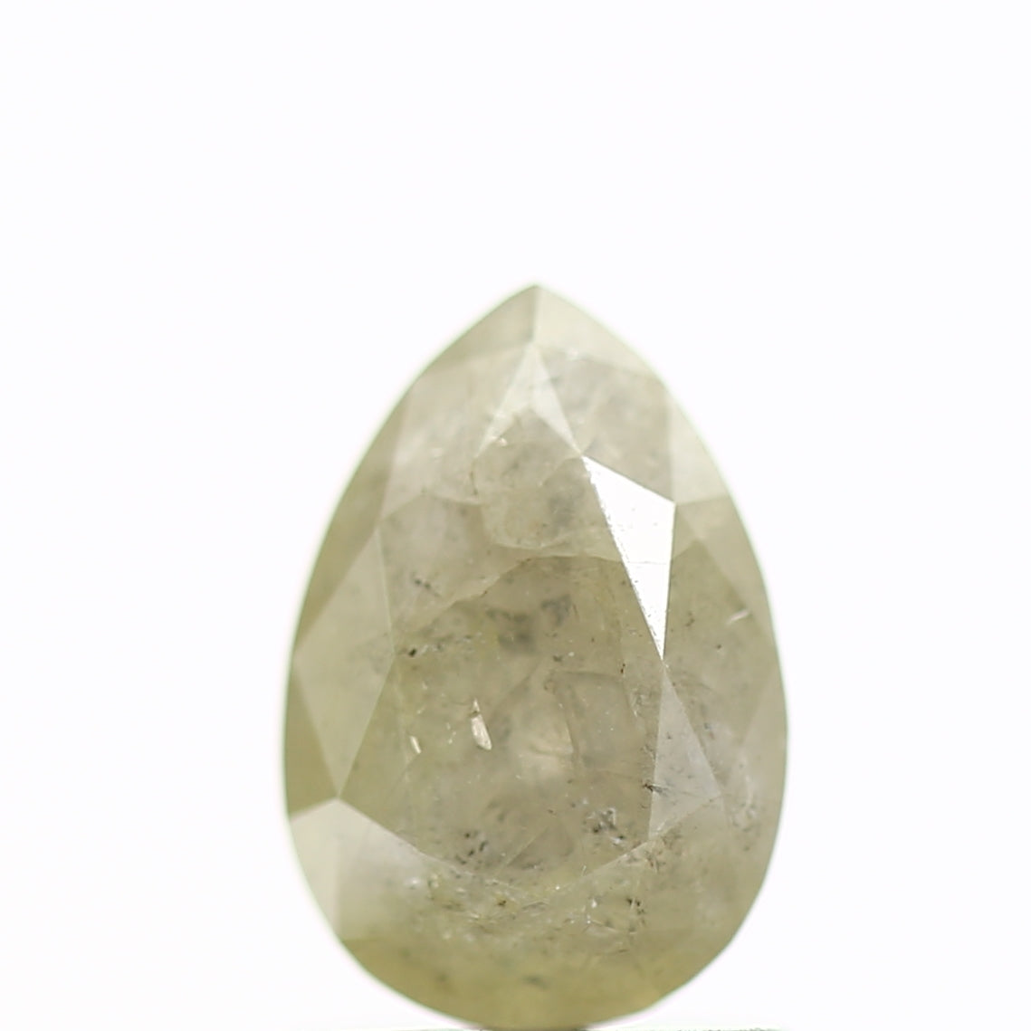 1.13 Carat Natural Diamond Pear Yellow Gray Rustic Diamond SDM235