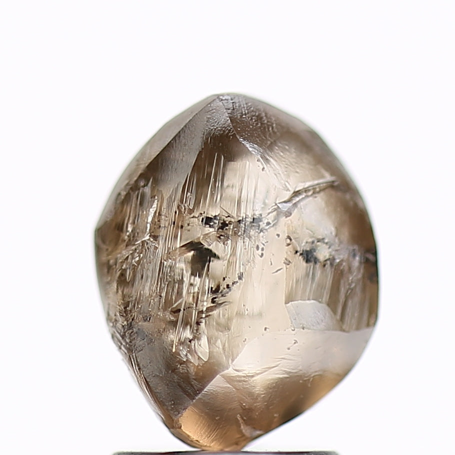 2.16 Carat Natural Fancy Clear Brown Rough Diamond 8.8 MM