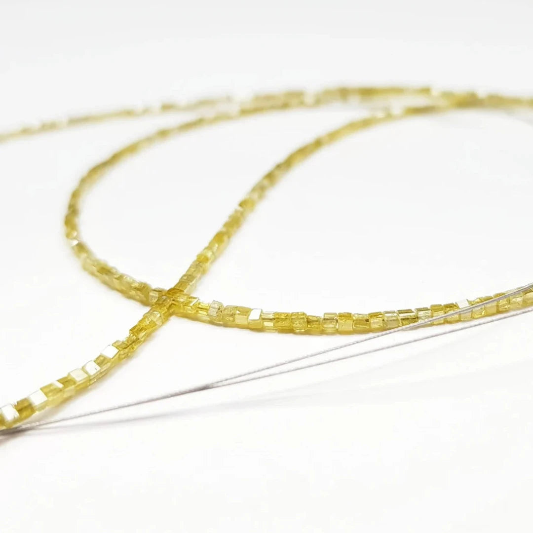 cube diamond beads yellow