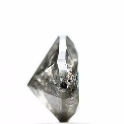 2.05 Carat Loose Gray Salt and Pepper Pear Natural Diamond 8.64 MM