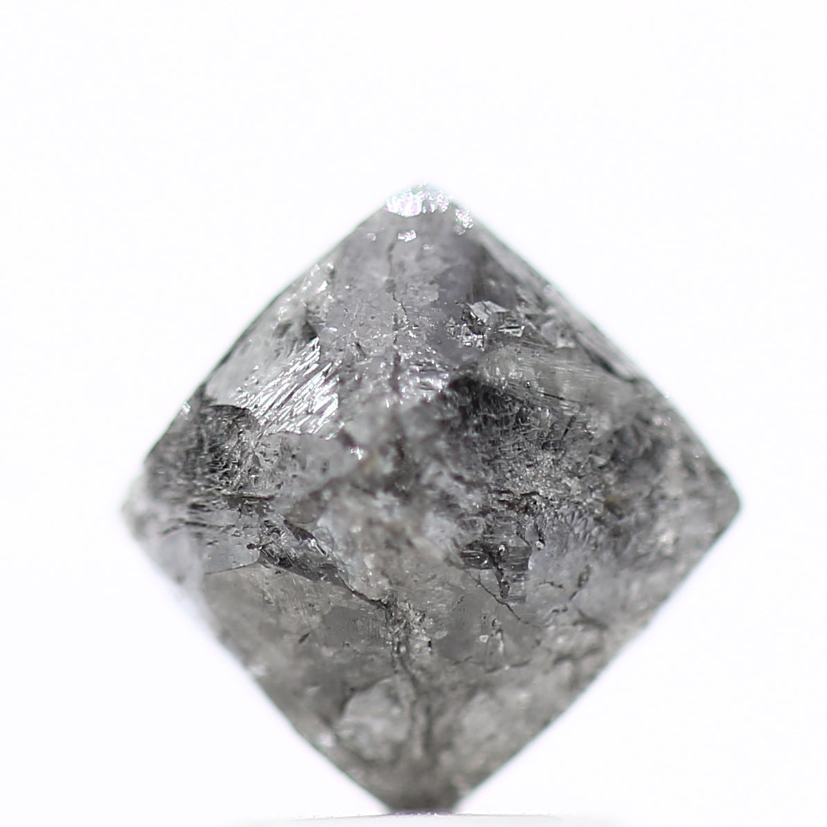 2.76 Carat Rough Diamonds Octahedron Uncut Raw Diamond 8.8 MM - Blackdiamond