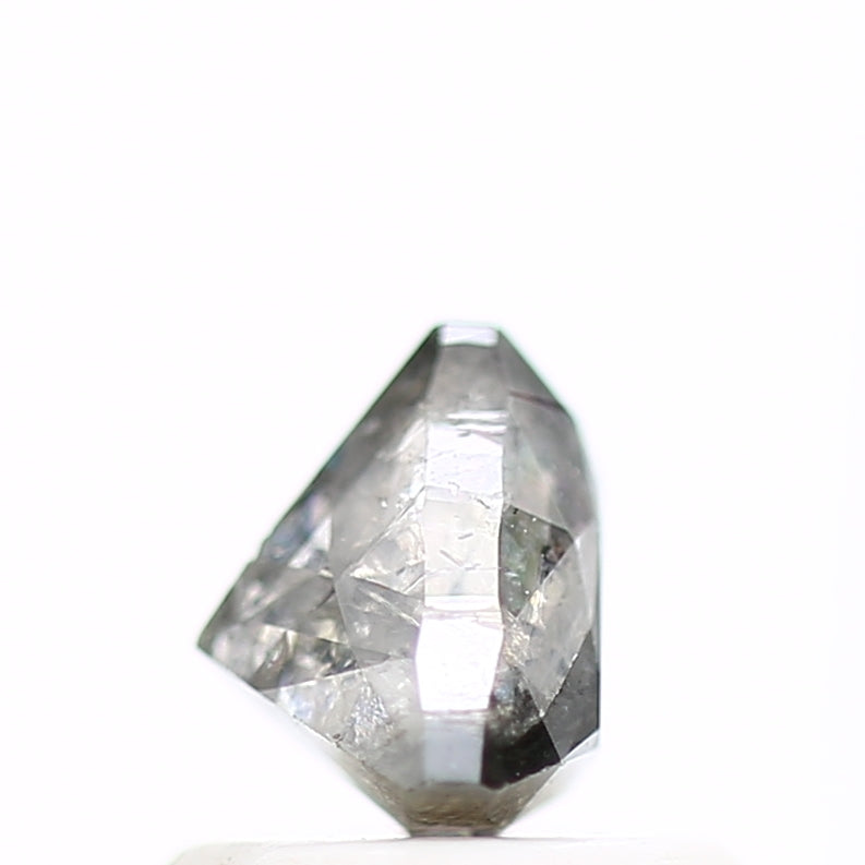 0.76 Carat 5.3 MM Natural Gray Trillion Cut Salt and Pepper Diamond - Blackdiamond