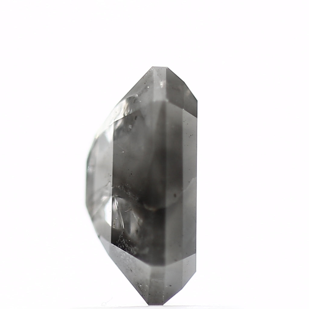 1.51 Carat Natural Emerald Gray Salt and Pepper Diamond 7.50 MM - Blackdiamond