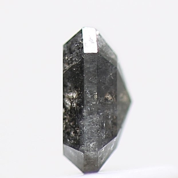 0.41 Carat 4.80 MM Natural Gray Emerald Salt and Pepper Loose Diamond - Blackdiamond