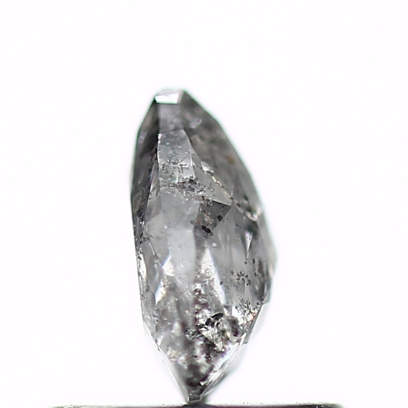 0.70 Carat 6 MM Natural Gray Trillion Cut Salt and Pepper Diamond - Blackdiamond