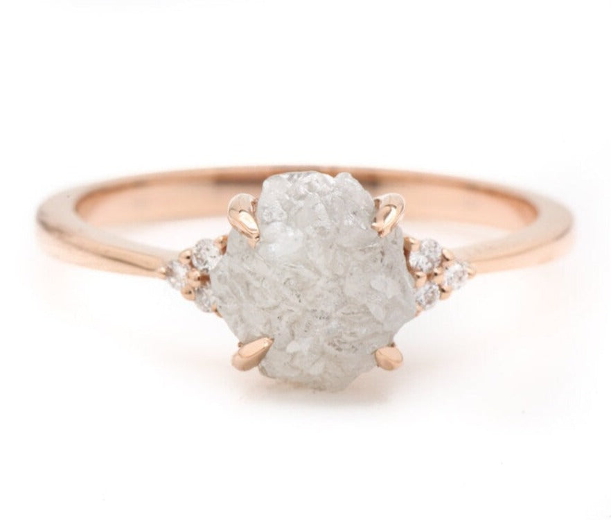 rough diamond promise Ring 