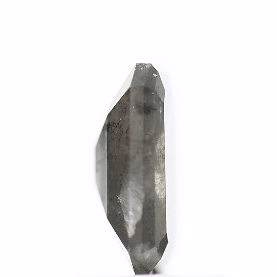 0.85 Carat 7 MM Natural Gray Emerald Loose Salt and Pepper Diamond - Blackdiamond