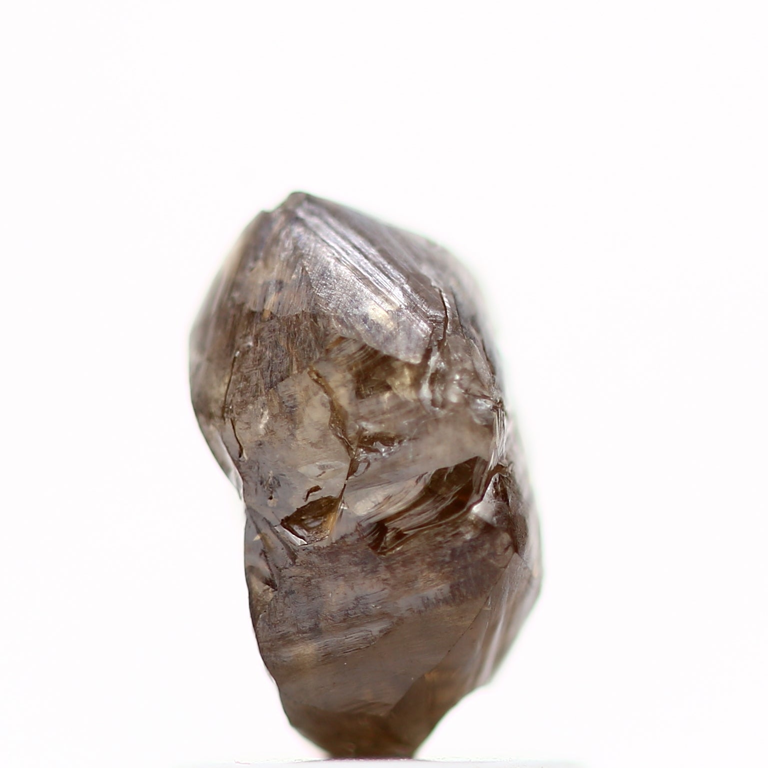 1.37 Carat Uncut Raw Diamond Brown Rough Natural Diamond 7.90 MM - Blackdiamond