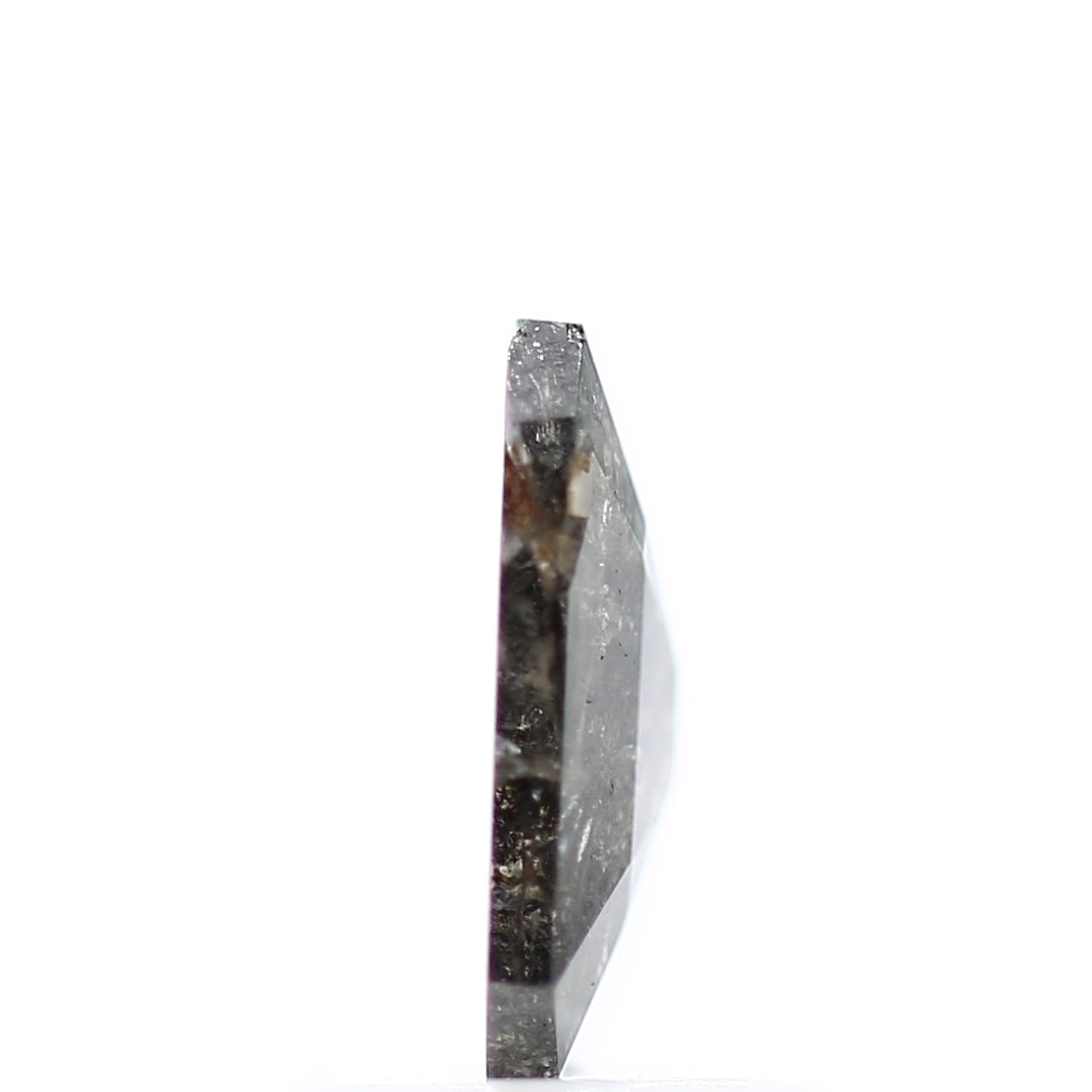 0.81 Carat 7.80 MM Natural Gray Emerald Salt and Pepper Loose Diamond - Blackdiamond