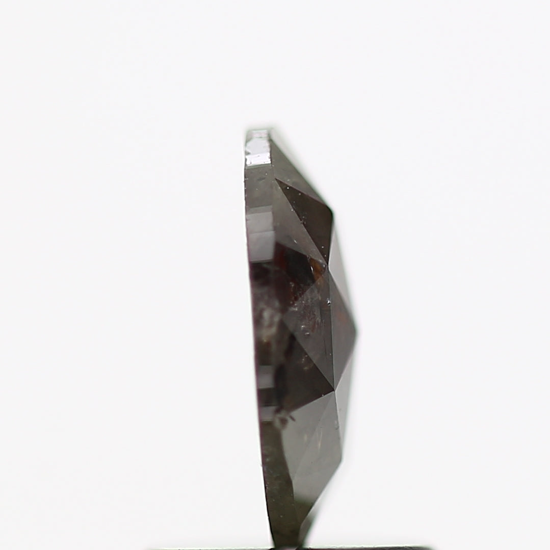 0.80 Carat Gray Oval Rose Cut Natural Diamond 8 MM