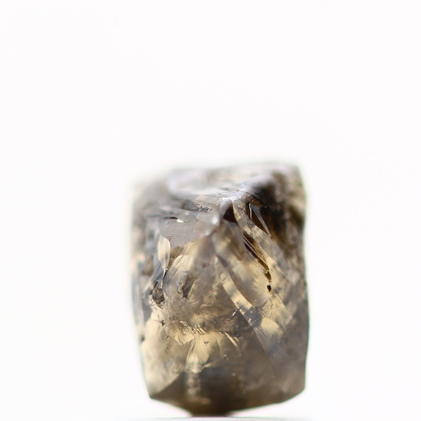 1.86 Carat Raw Uncut Diamond Champagne Brown Rough Diamond 7.40 MM - Blackdiamond