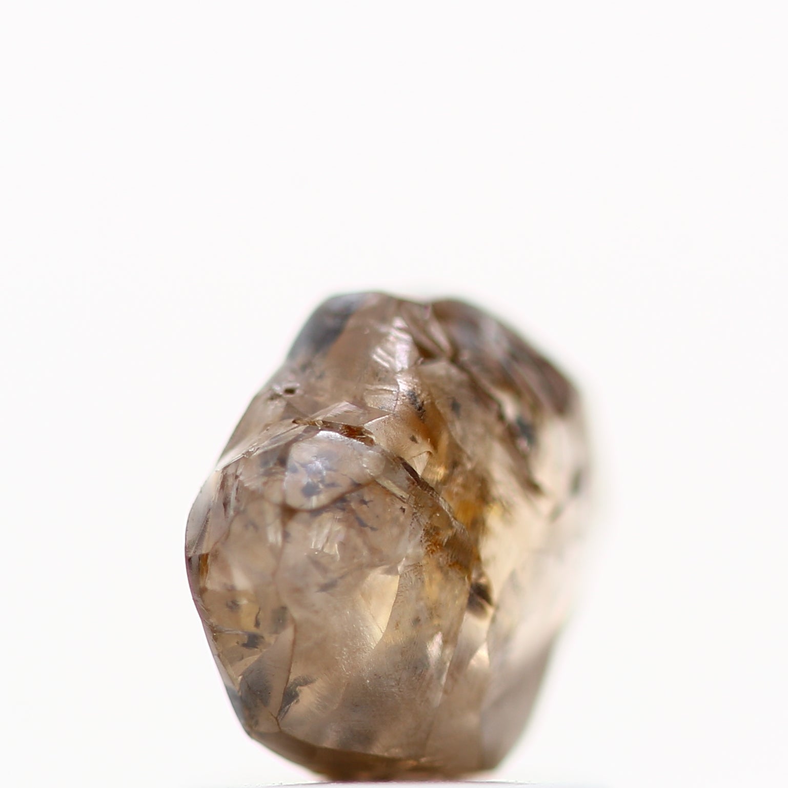 1.35 Carat Natural Uncut Raw Rough Brown Diamond 6.05 MM - Blackdiamond