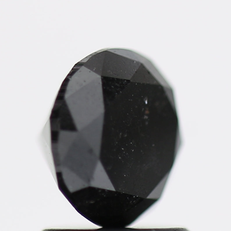 1.45 Carat Fancy Black Round Brilliant Diamond GIA Certified