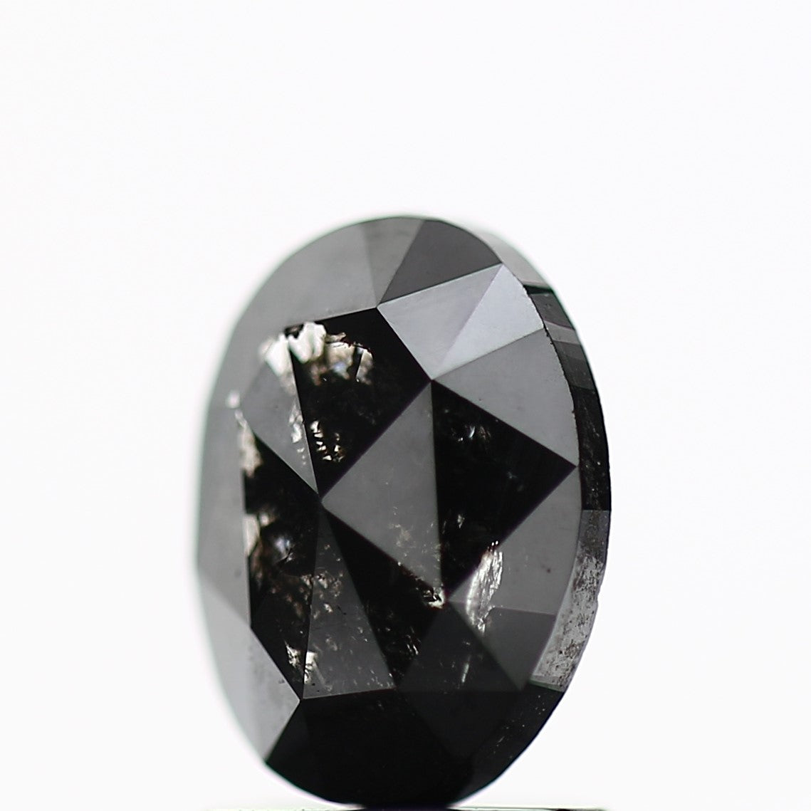 1.18 Carat Oval Cut Black Natural Diamond 8 MM