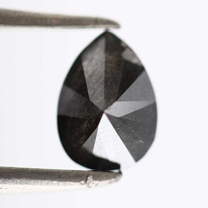 0.70 Carat Natural Black Diamond Pear Brilliant Diamond