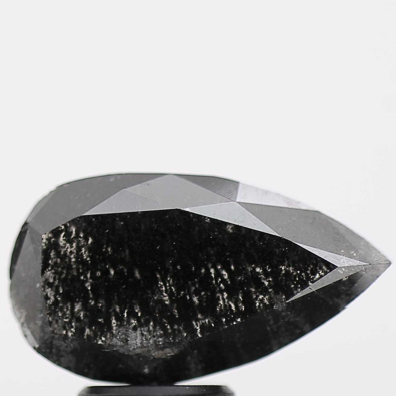 2.95 Carat Natural Black Pear Cut Diamond 14.50 MM