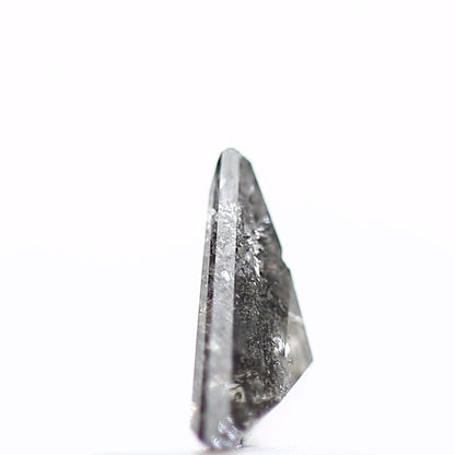 0.39 Carat 5.75 MM Natural Fancy Gray Triangle Salt and Pepper Diamond - Blackdiamond