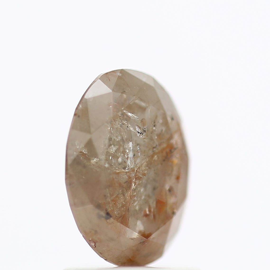 1.20 Carat Orange Brown Oval Salt & Pepper Diamond 8 MM