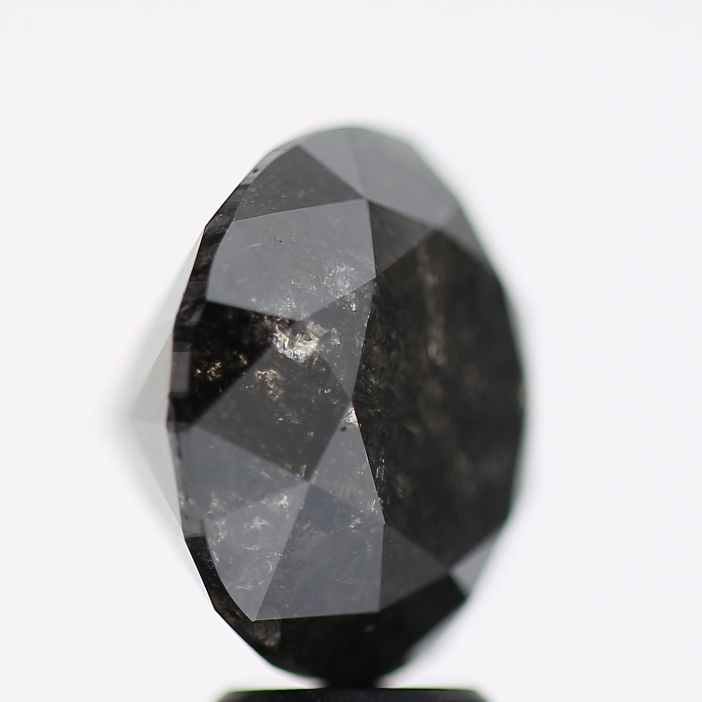 7.58 Carat Fancy Black Round Brilliant Diamond GIA Certified