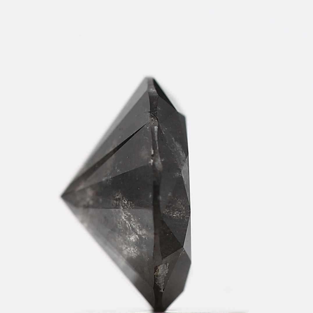 1.57 Carat Fancy Black Round Cut Natural Loose Diamond 7.5 MM - Blackdiamond