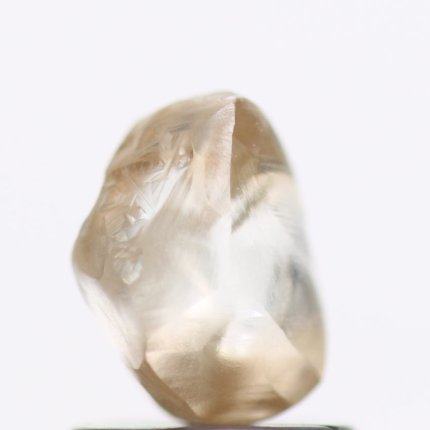 1.25 Carat Fancy Champagne Brown Diamonds Rough Natural 6.53 MM