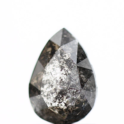 0.90 Carat Fancy Gray Pear Salt and Pepper Diamond