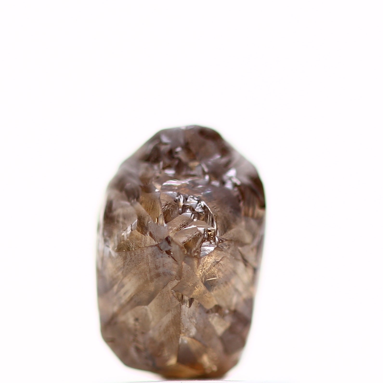 1.48 Carat Raw Uncut Diamond Natural Brown Rough Diamond 7 MM - Blackdiamond