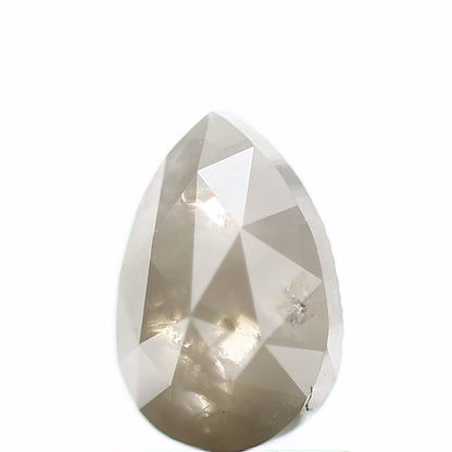 0.86 Carat Natural Pear Rose Cut Gray Rustic Real Diamond SDM274